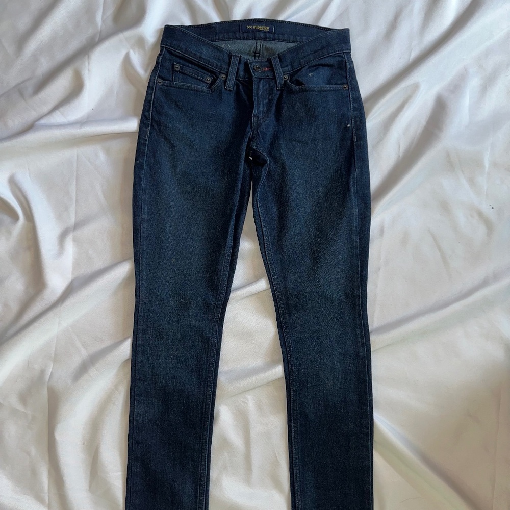 Y2K Levis 524 Too Superlow Dark Wash Jeans- Size 1M